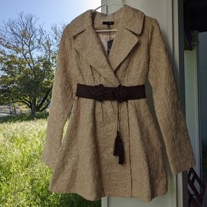 Beautiful New Wool Coat with Artistic Detailing
